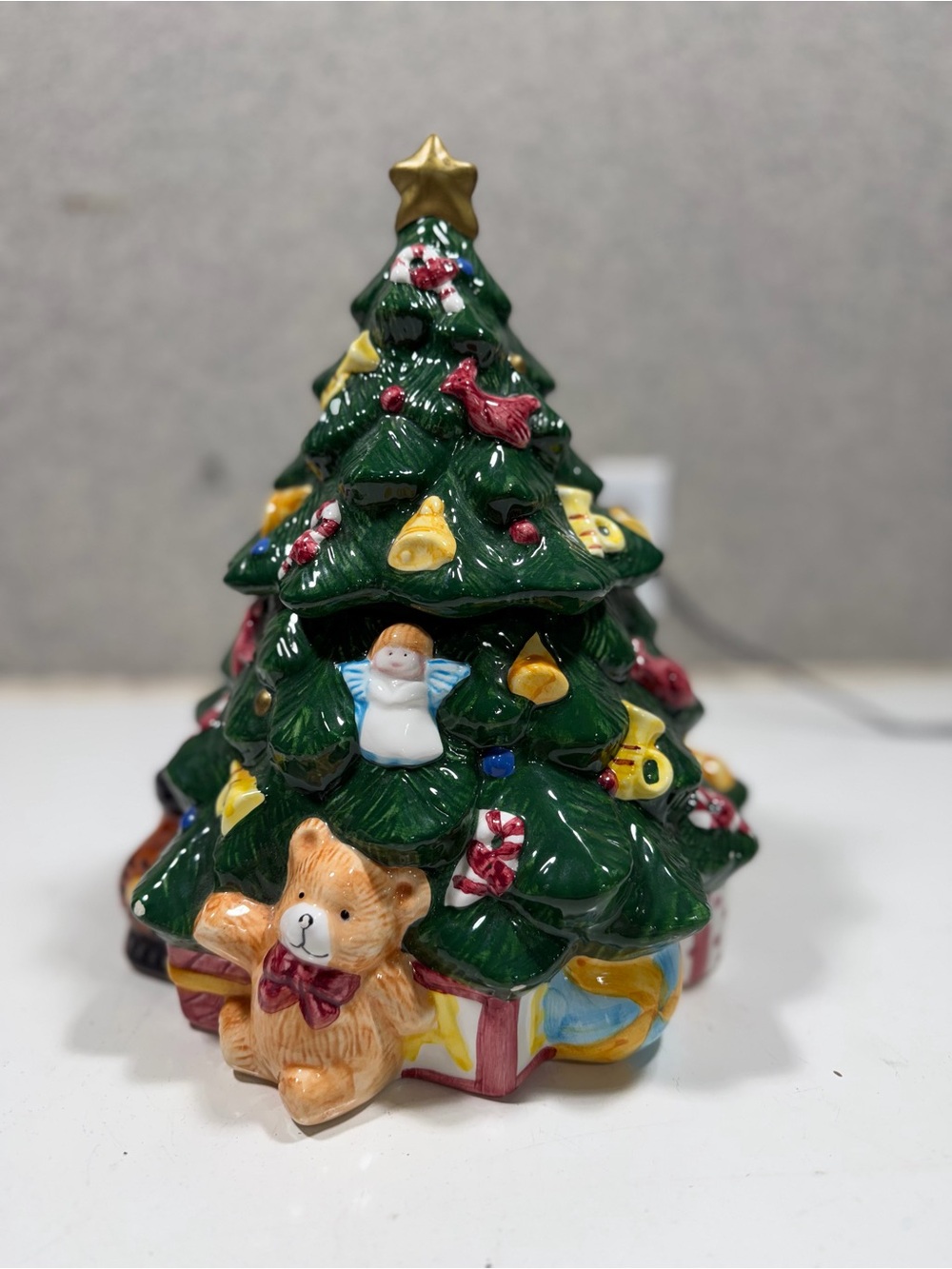 1995 vintage Jay Import Co. Ceramic Christmas Tree Cookie Jar